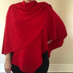 Parkhurst red merino wool wrap